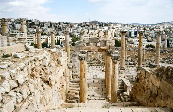 Antigas ruínas Jerash, Jordânia — Fotografia de Stock