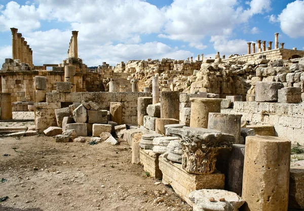 Ερείπια της αρχαίας jerash, Ιορδανία — Φωτογραφία Αρχείου