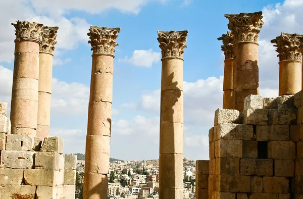 Ruiny starověké Džeraš, Jordánsko — Stock fotografie