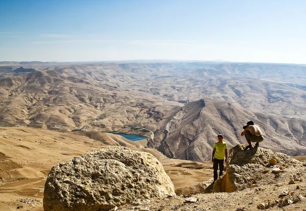 Touriste en montagne de Jordanie — Photo