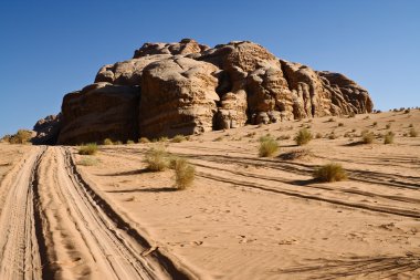 Wadi rum çöl. Ürdün