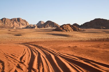 Wadi rum çöl. Ürdün