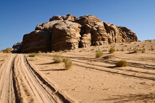 Wadi rum woestijn. Jordanië — Stockfoto