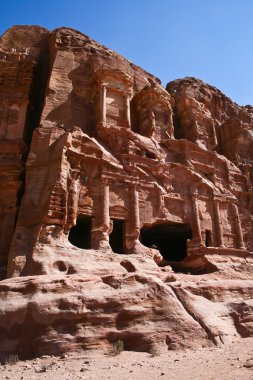 nabatean tapınak veya mezar kent petra, jordan. kazma tarafından yapılmış bir ho