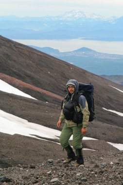 turist Vulcano tırmanış olduğunu