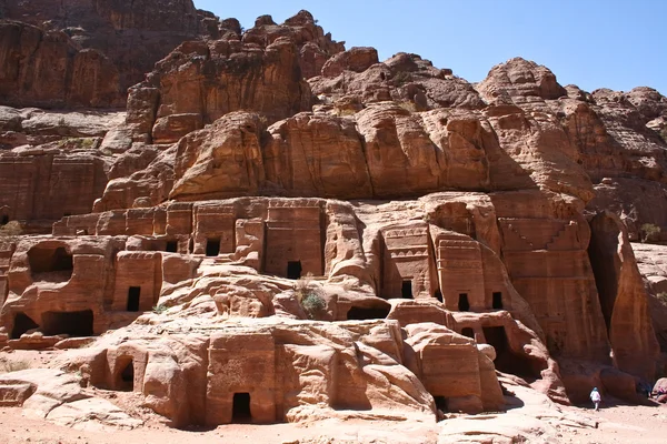 Petra in Jordan - city carved out of the rock — Stock Photo, Image