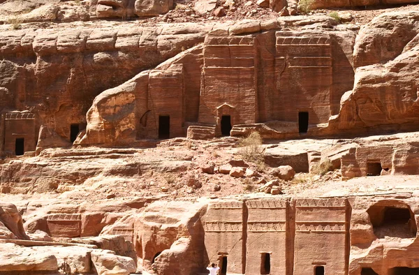 Petra na Jordânia - cidade esculpida na rocha — Fotografia de Stock