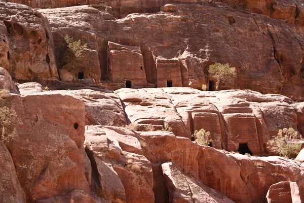 Petra w Jordanii - miasto wykute w skale — Zdjęcie stockowe