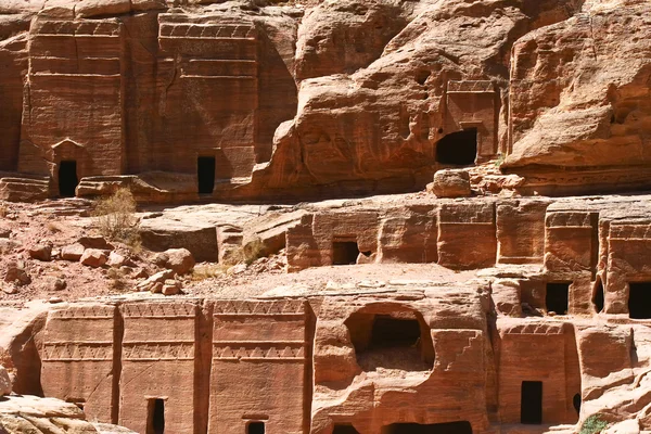 Petra en Jordania - ciudad tallada en la roca — Foto de Stock