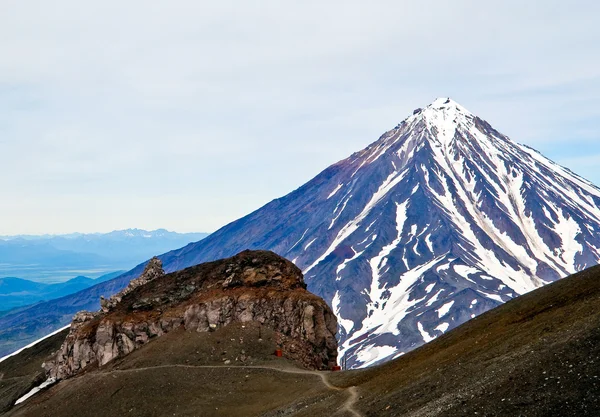 Вулкан Koryakskiy на на Камчатці — стокове фото