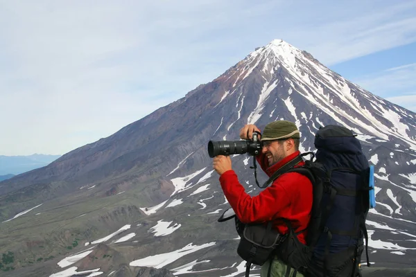 Turist-photographer. — Stock Photo, Image