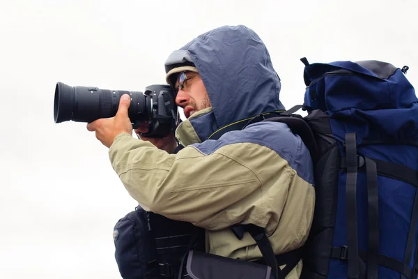 stock image Photographer on white background