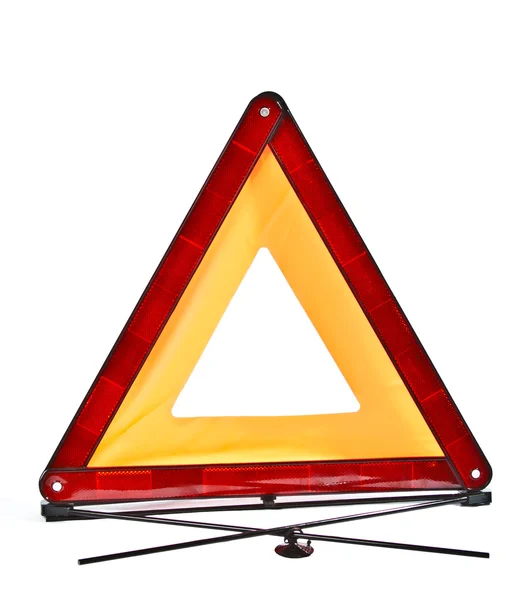 赤い反射安全三角形 — ストック写真
