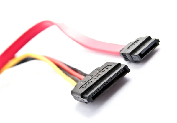 stock image SATA interface and power cable