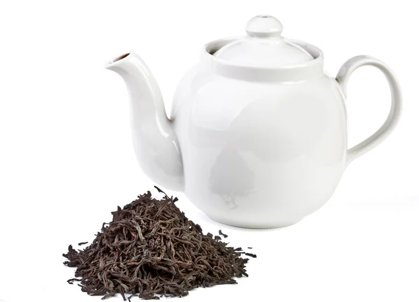 stock image Tea leaves and tea