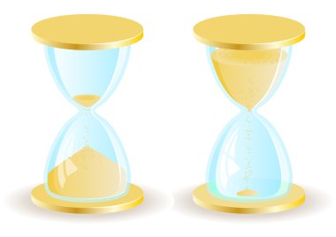 Two vector hourglass icons clipart