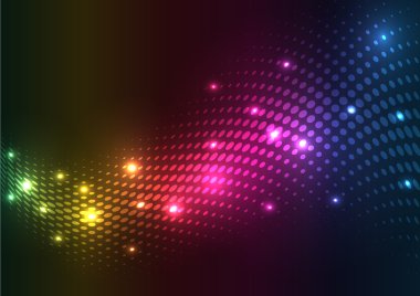 Abstract halftone lights. vector background clipart