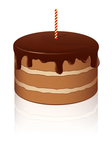 Icona della torta al cioccolato. Illustrazione vettoriale. EPS8 — Vettoriale Stock