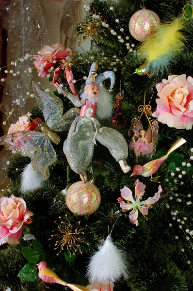 Decorations on spruce — Stock Photo, Image