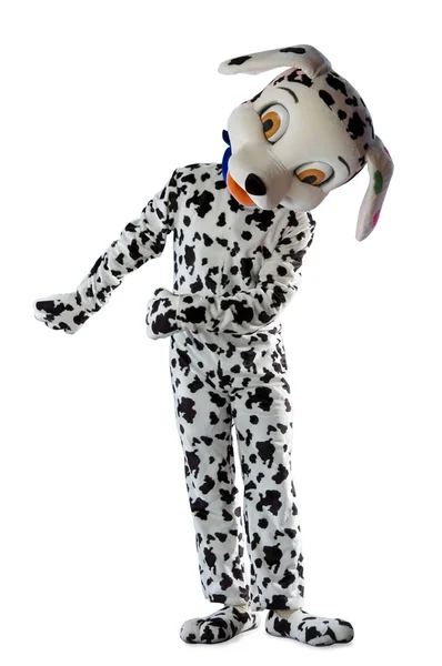 Man dressed as Dalmatian — Stock Photo, Image