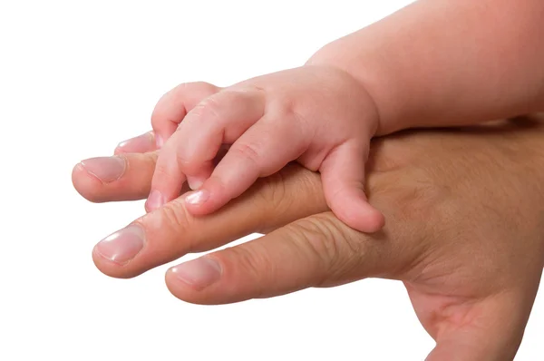 As mãos do pai e da criança — Fotografia de Stock