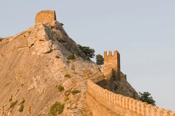 Rovine Antica Fortezza Una Montagna Crimea Ucraina — Foto Stock