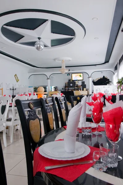 Interior Restaurante Véspera Casamento — Fotografia de Stock