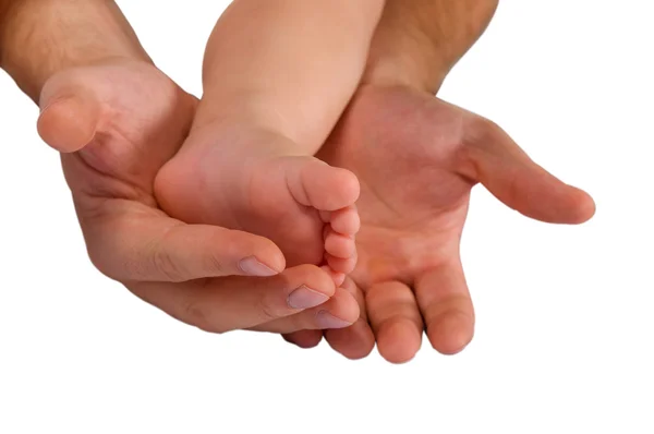 Händerna på en man och ett barn — Stockfoto