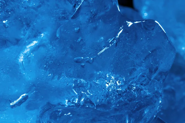 Jég Felületén Egy Kis Fagyasztott Buborékok Textúra — Stock Fotó