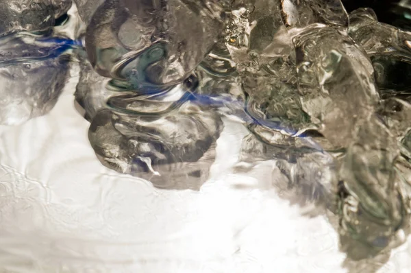 Superficie Hielo Con Una Pequeña Burbuja Congelada Textura — Foto de Stock