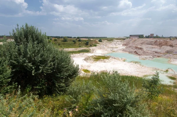 Industrial Landscape Quarry Water — Stock Photo, Image