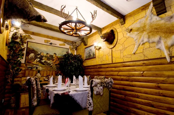 在乌克兰的传统风格的餐厅 — 图库照片