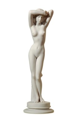 Gypsum statue of a woman clipart
