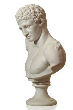 Bir insan portresi olan heykel