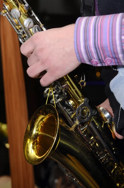 Jazzsaxofonist — Stockfoto