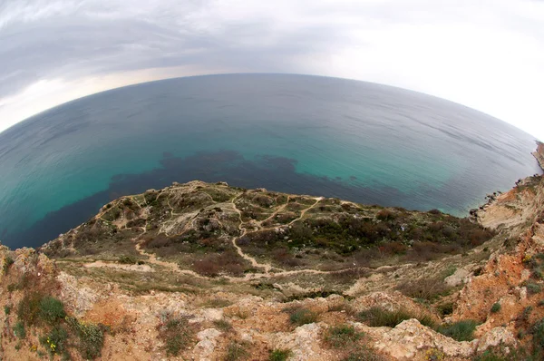 Морський пейзаж з видом на море — стокове фото