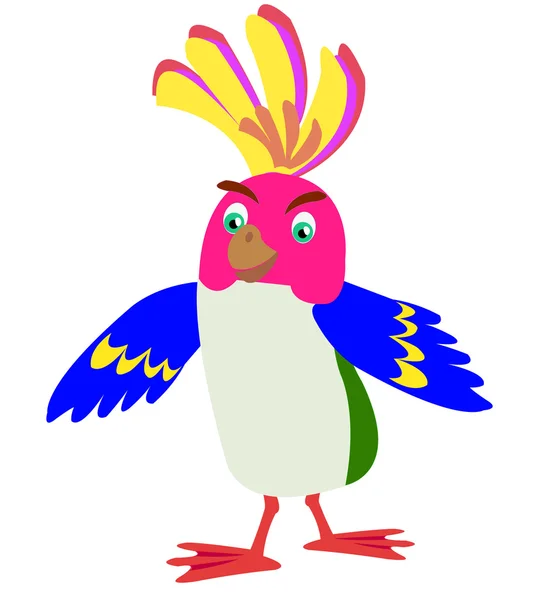 Varicoloured тропічному папуга — стоковий вектор