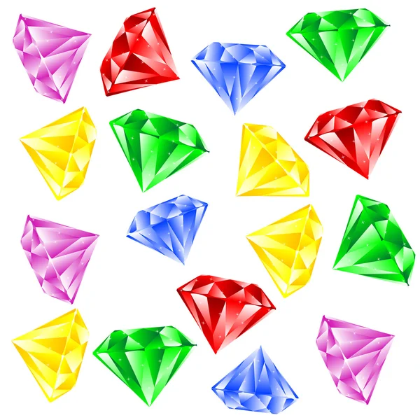 Achtergrond van gekleurde juwelen — Stockvector