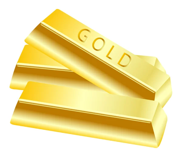 Золото в слитках — стоковый вектор