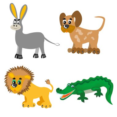 Home and wild animals clipart