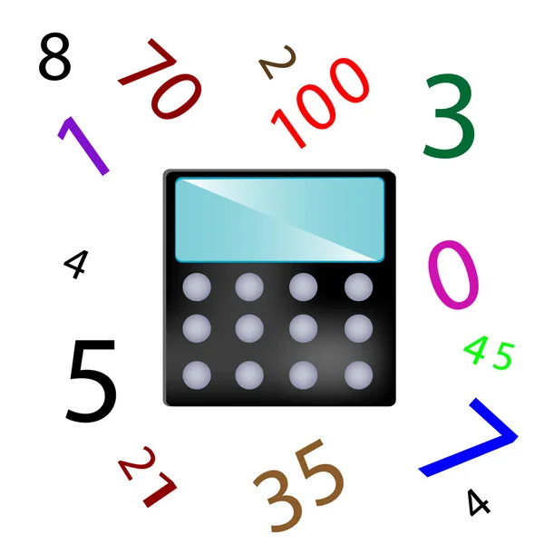 Черный калькулятор для подсчета — стоковый вектор