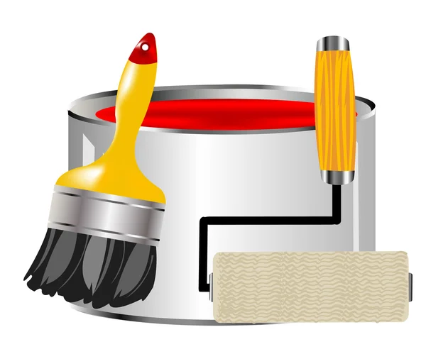 Banque de la peinture et des outils — Image vectorielle