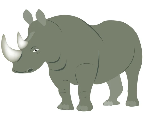 Африканские Животные Носороги Белом Фоне — стоковый вектор