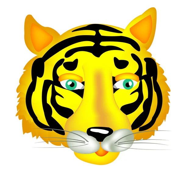 Portrait ravenous animal tiger — Stock Vector