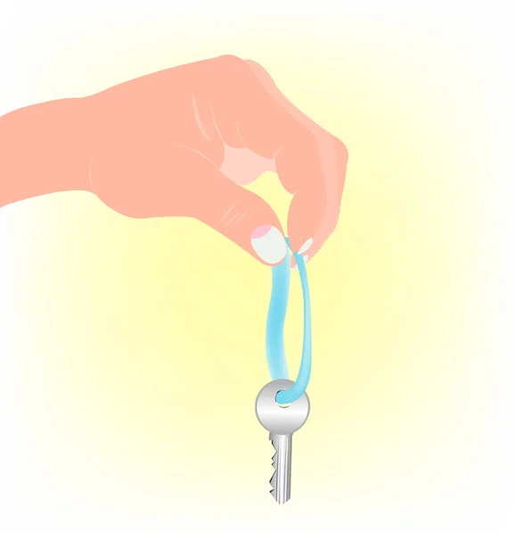 Αρσενικό χέρι με κλειδί — Διανυσματικό Αρχείο