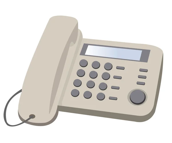 Home Knop Telefoon Witte Achtergrond — Stockvector
