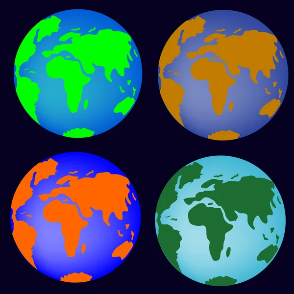 A bolygó Föld illusztrációja — Stock Vector
