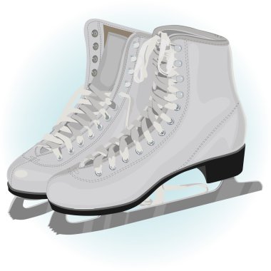 The women's figure ice skate clipart