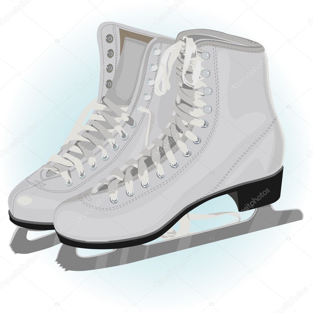 The women's figure ice skate Stock Vector by ©orensila 4078245