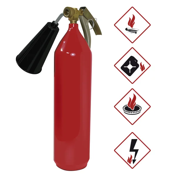The fire extinguisher — Stock Vector